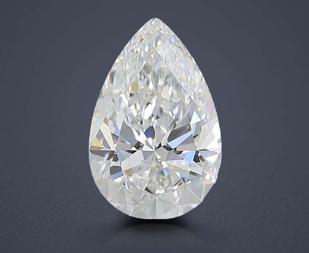 1.52ct D VS2 Rare Carat Ideal Cut Pear Lab Grown Diamond