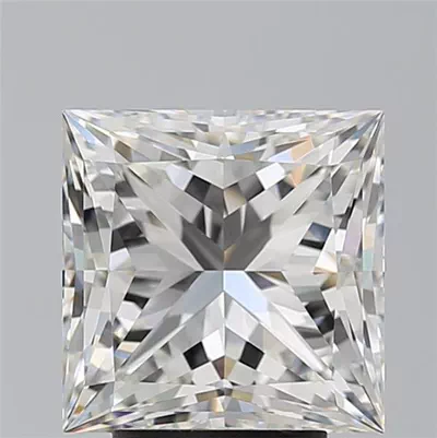 4.10ct H VVS2 Rare Carat Ideal Cut Princess Diamond