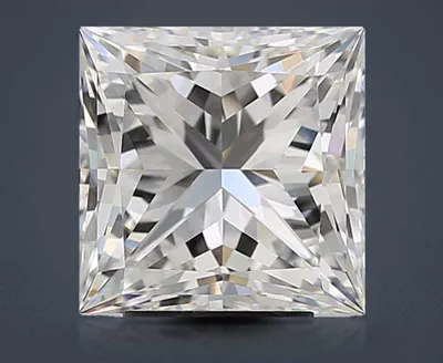 4.10ct H VVS2 Rare Carat Ideal Cut Princess Diamond