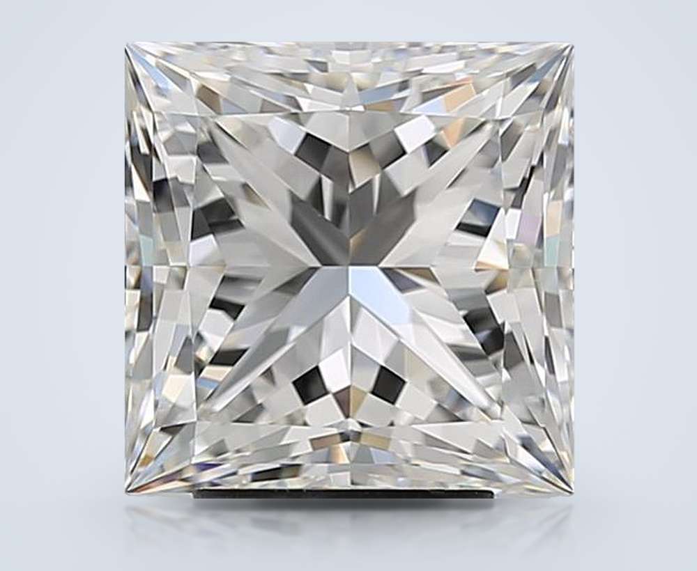 4.10ct H VVS2 Rare Carat Ideal Cut Princess Diamond