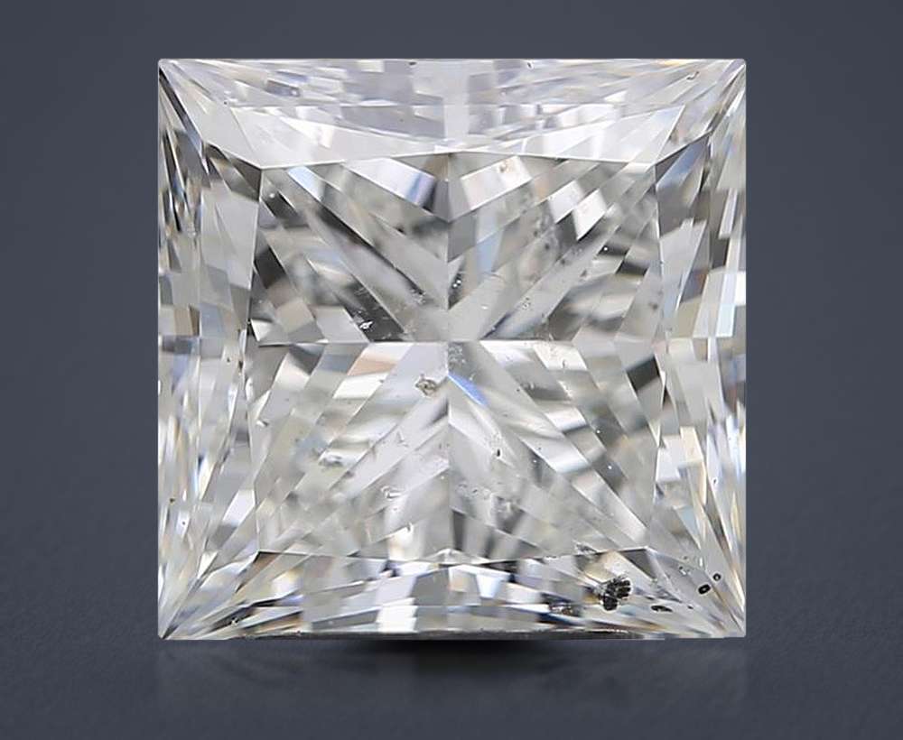 2.71ct F SI2 Rare Carat Ideal Cut Princess Diamond