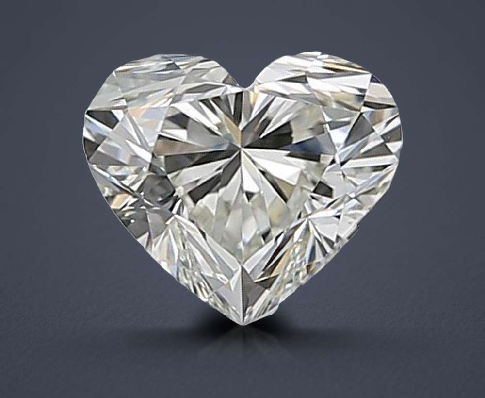 0.61ct K VVS1 Rare Carat Ideal Cut Heart Diamond