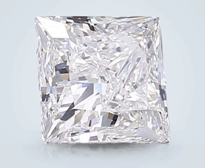 2.01ct D VS2 Rare Carat Ideal Cut Princess Lab Grown Diamond