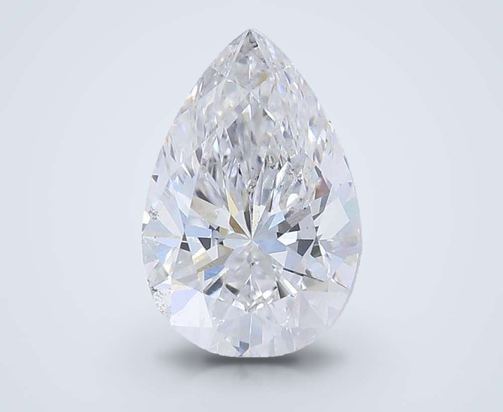 0.93ct D SI1 Rare Carat Ideal Cut Pear Lab Grown Diamond