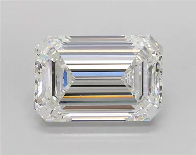 5.02ct F VS1 Rare Carat Ideal Cut Emerald Lab Grown Diamond