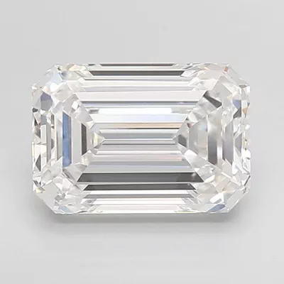6.08ct E VVS2 Rare Carat Ideal Cut Emerald Lab Grown Diamond