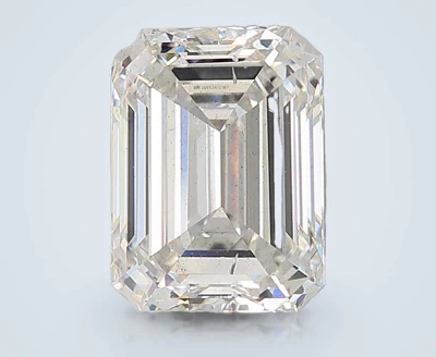 5.03ct F SI2 Rare Carat Ideal Cut Emerald Lab Grown Diamond