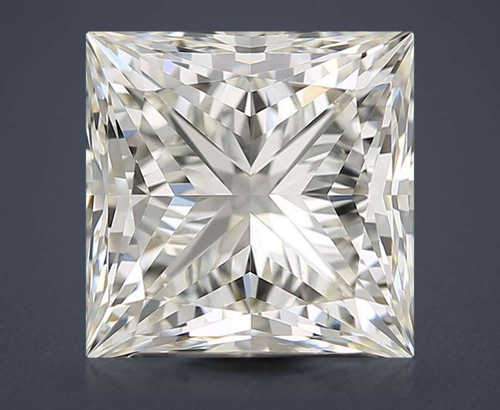 3.03ct K VS2 Rare Carat Ideal Cut Princess Diamond
