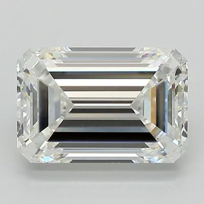 2.54ct F VS1 Rare Carat Ideal Cut Emerald Lab Grown Diamond