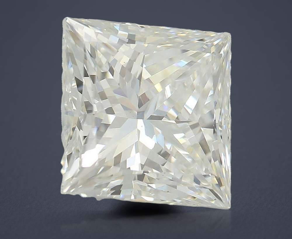 4.02ct F VS1 Rare Carat Ideal Cut Princess Lab Grown Diamond