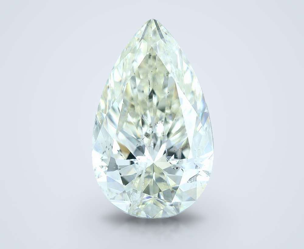 3.02ct J SI2 Rare Carat Ideal Cut Pear Diamond
