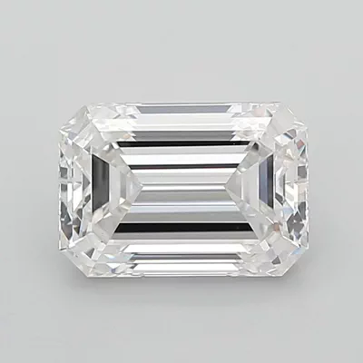 4.04ct F VVS2 Very Good Cut Emerald Lab Grown Diamond