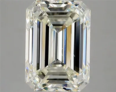 5.01ct K SI1 Rare Carat Ideal Cut Emerald Diamond