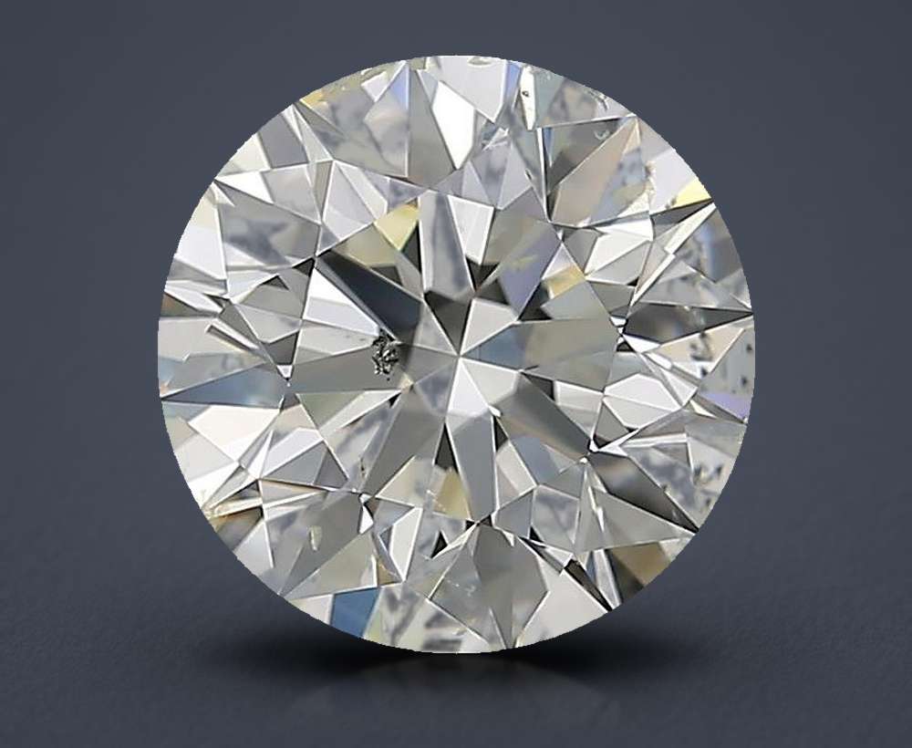 2.51ct K SI2 Rare Carat Ideal Cut Round Diamond