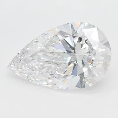 1.58ct D VS2 Rare Carat Ideal Cut Pear Lab Grown Diamond