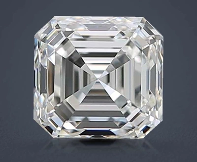 1.01ct H VVS1 Rare Carat Ideal Cut Asscher Diamond