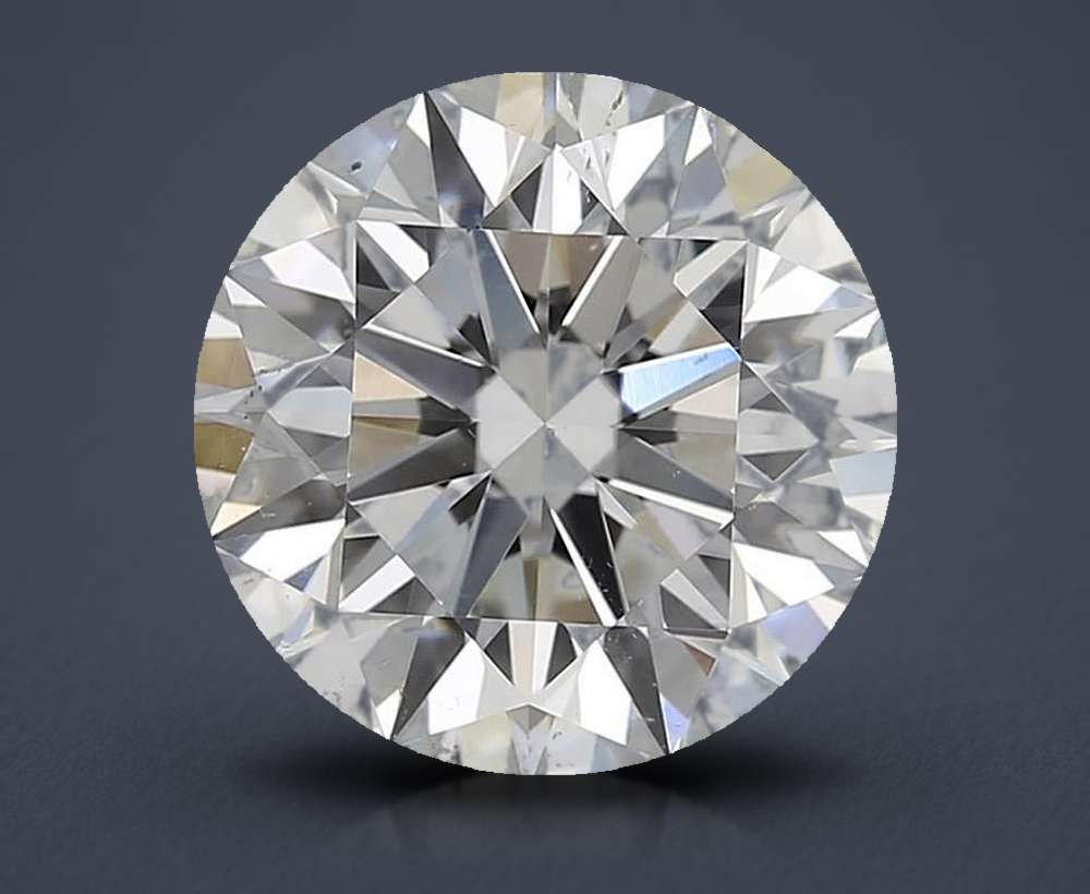 2.52ct H SI1 Rare Carat Ideal Cut Round Diamond