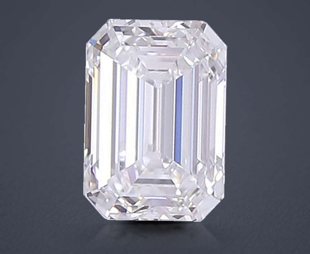 1.11ct E VVS2 Rare Carat Ideal Cut Emerald Lab Grown Diamond