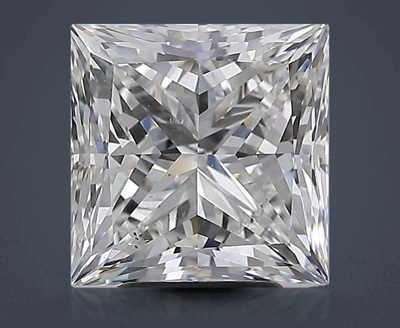 4.59ct F SI1 Rare Carat Ideal Cut Princess Diamond