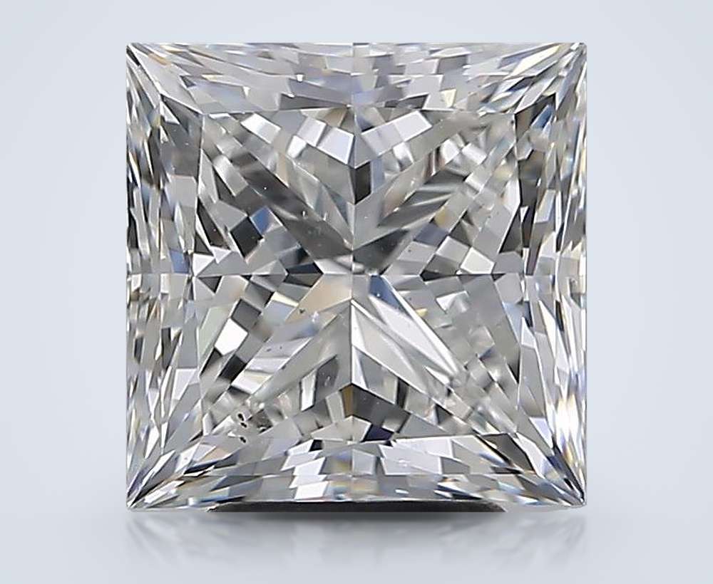 4.59ct F SI1 Rare Carat Ideal Cut Princess Diamond