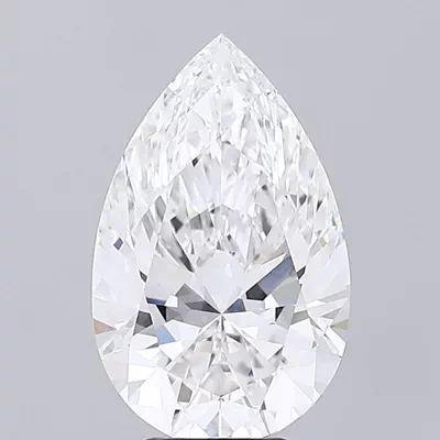 6.04ct E VVS2 Rare Carat Ideal Cut Pear Lab Grown Diamond