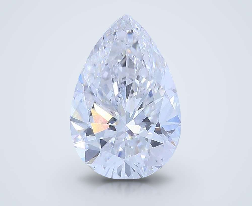 0.91ct E VS2 Rare Carat Ideal Cut Pear Lab Grown Diamond
