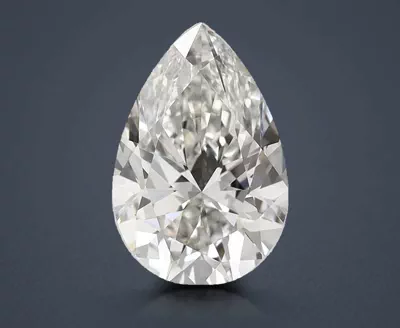 3.18ct H VS1 Rare Carat Ideal Cut Pear Lab Grown Diamond