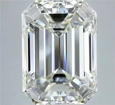 10.01ct J VVS2 Rare Carat Ideal Cut Emerald Diamond