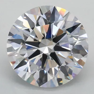 2.04ct D VS1 Rare Carat Ideal Cut Round Lab Grown Diamond