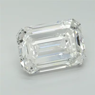 10.07ct F VVS2 Rare Carat Ideal Cut Emerald Lab Grown Diamond