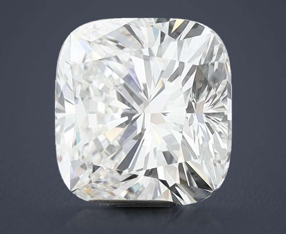 4.53ct F VVS2 Rare Carat Ideal Cut Cushion Lab Grown Diamond