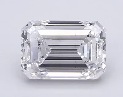 2.82ct E SI1 Rare Carat Ideal Cut Emerald Lab Grown Diamond