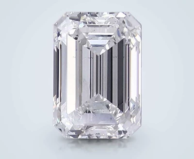 2.82ct E SI1 Rare Carat Ideal Cut Emerald Lab Grown Diamond