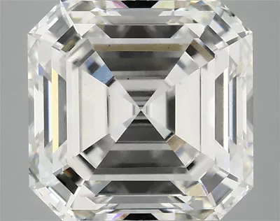 5.10ct F VS1 Rare Carat Ideal Cut Asscher Lab Grown Diamond