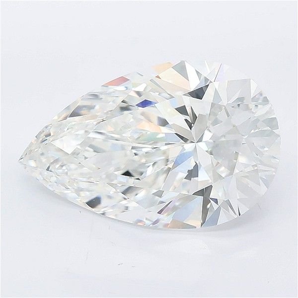 6.09ct E VVS2 Rare Carat Ideal Cut Pear Lab Grown Diamond