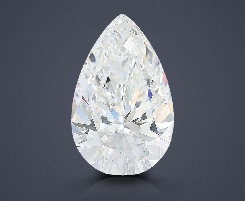 6.09ct E VVS2 Rare Carat Ideal Cut Pear Lab Grown Diamond