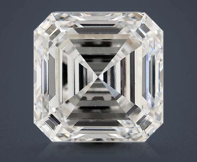 4.05ct F VS1 Excellent Cut Asscher Lab Grown Diamond