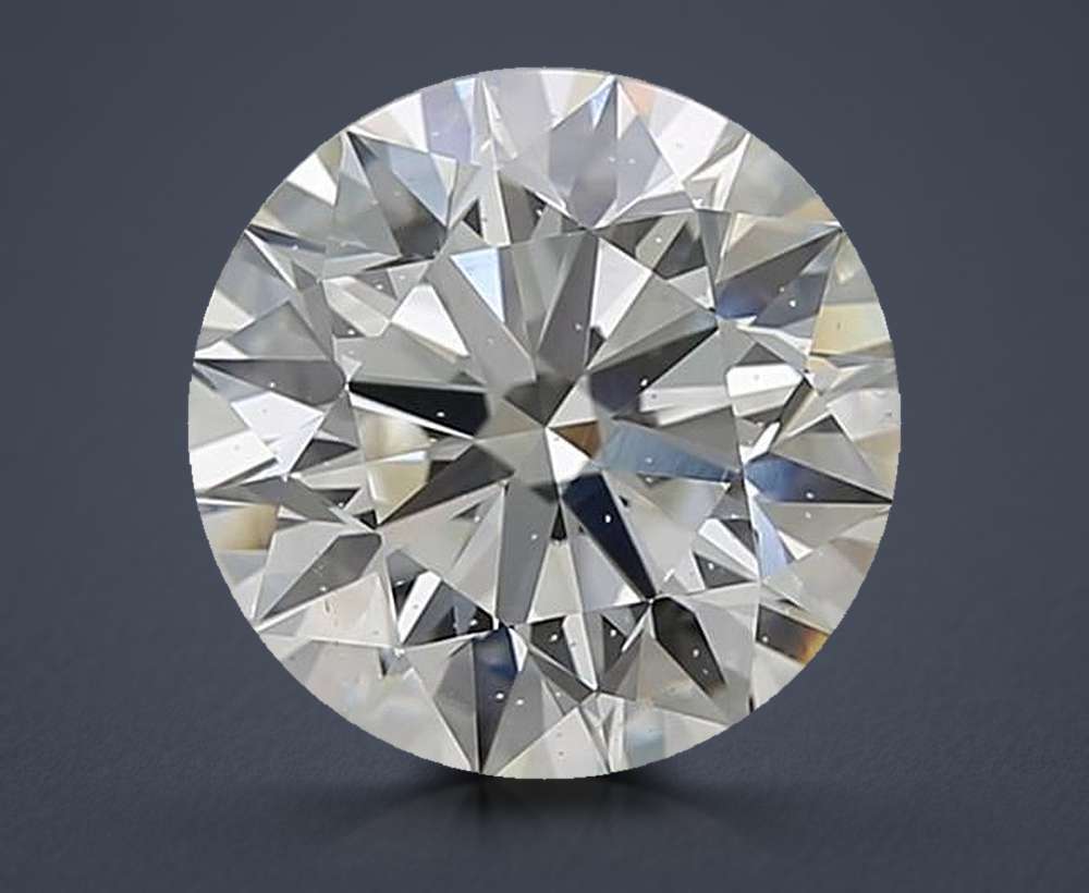 3.55ct I SI2 Rare Carat Ideal Cut Round Diamond