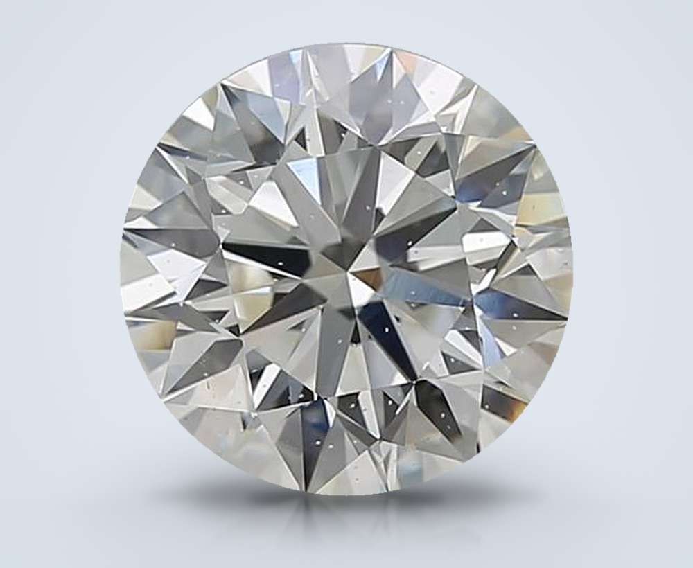 3.55ct I SI2 Rare Carat Ideal Cut Round Diamond