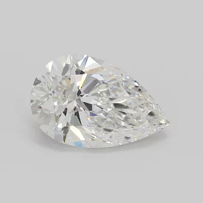 3.08ct E VVS2 Rare Carat Ideal Cut Pear Lab Grown Diamond