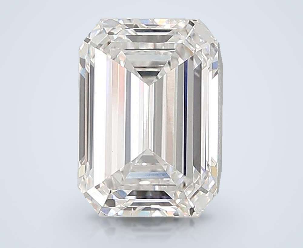 6.09ct F VVS2 Rare Carat Ideal Cut Emerald Lab Grown Diamond