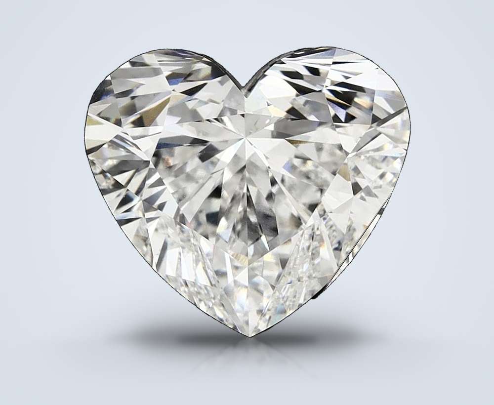 11.07ct E VVS2 Rare Carat Ideal Cut Heart Lab Grown Diamond