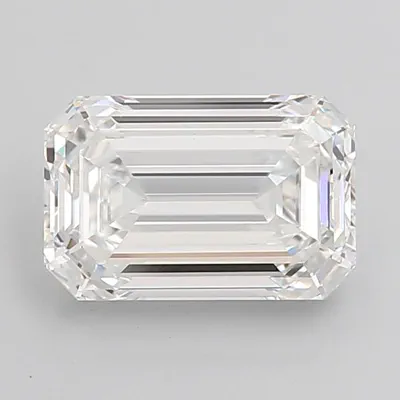 4.02ct F VVS2 Rare Carat Ideal Cut Emerald Lab Grown Diamond