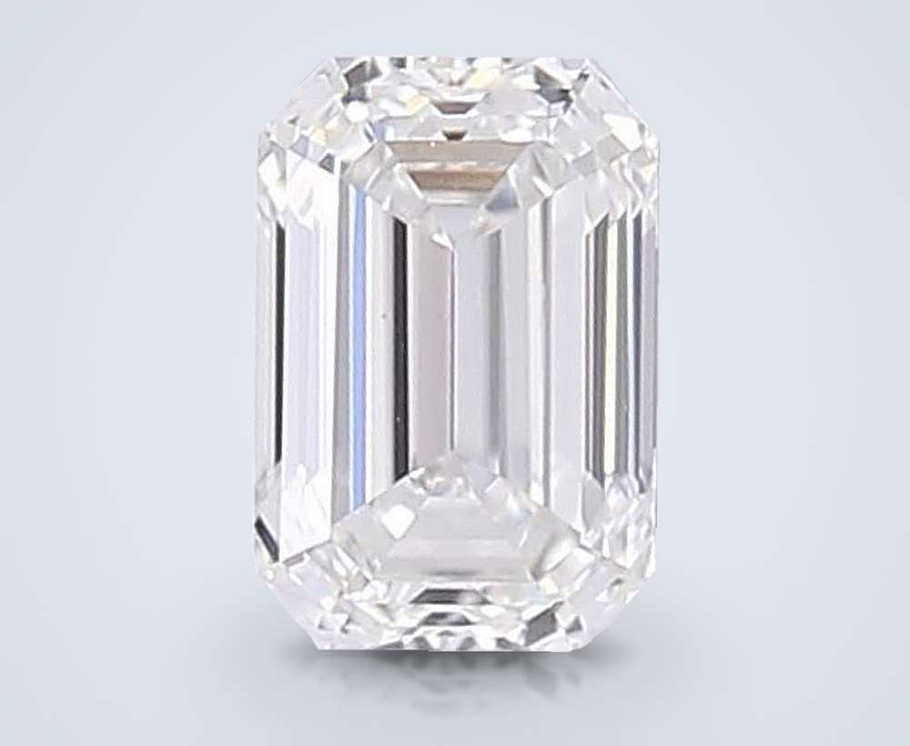 1.00ct F VS2 Rare Carat Ideal Cut Emerald Lab Grown Diamond