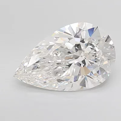 6.25ct F VVS2 Rare Carat Ideal Cut Pear Lab Grown Diamond