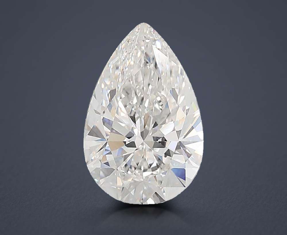 6.25ct F VVS2 Rare Carat Ideal Cut Pear Lab Grown Diamond