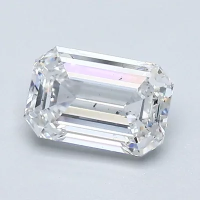 1.01ct E SI1 Rare Carat Ideal Cut Emerald Diamond