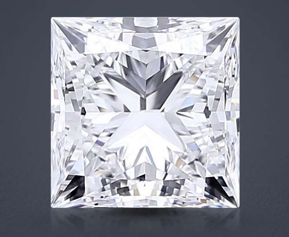 7.38ct E VVS2 Rare Carat Ideal Cut Princess Lab Grown Diamond