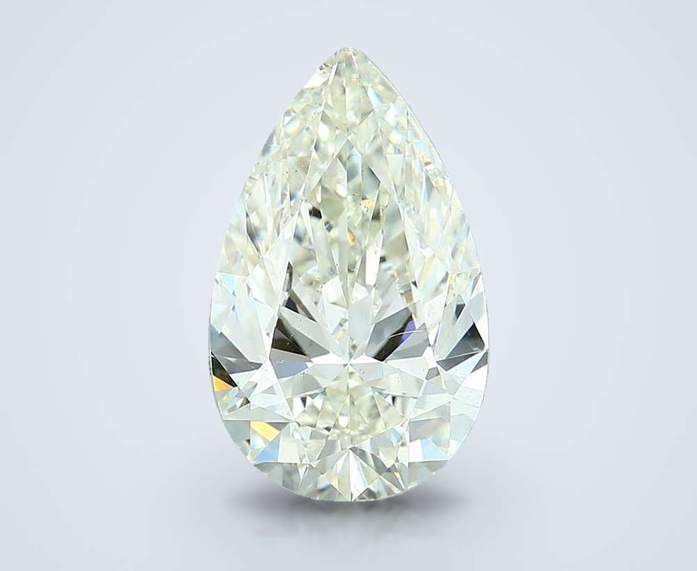 3.13ct K SI1 Rare Carat Ideal Cut Pear Diamond