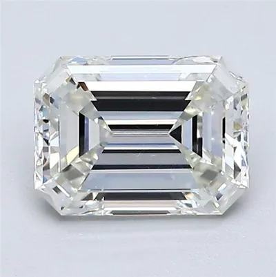 1.52ct J SI1 Rare Carat Ideal Cut Emerald Diamond